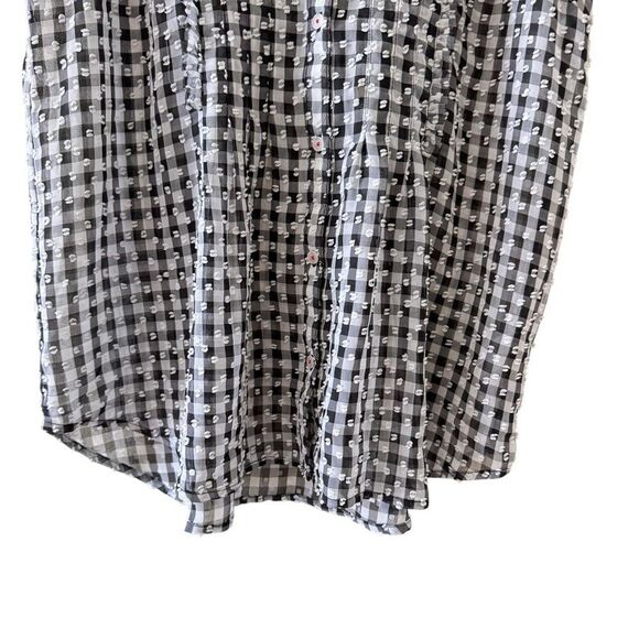 MAEVE ANTHROPOLOGIE Black/White Gingham Sleeveless Button Down Blouse SZ S #2467 - Picture 4 of 15